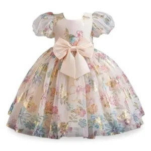 floral princess baby girl dress